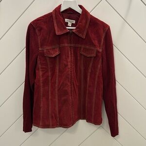 Coldwater Creek Red Suede Jacket